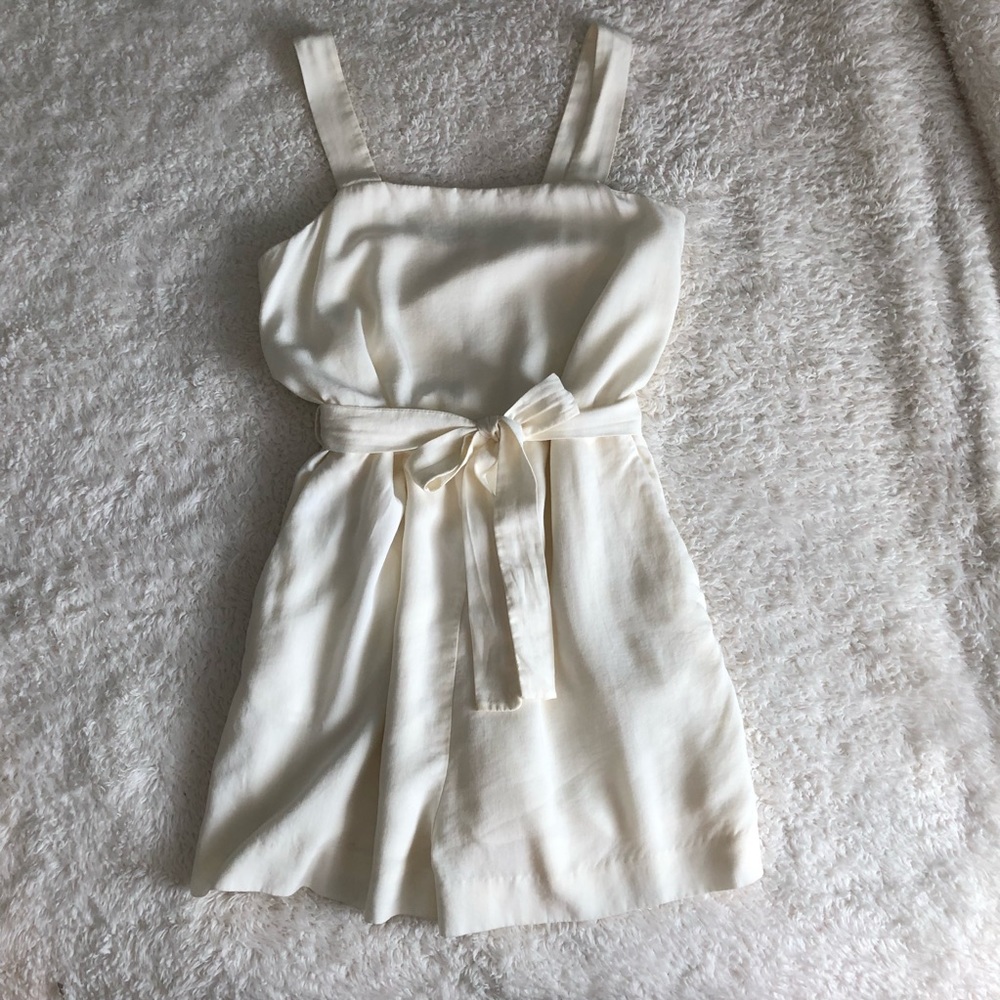 Romper with waist tie